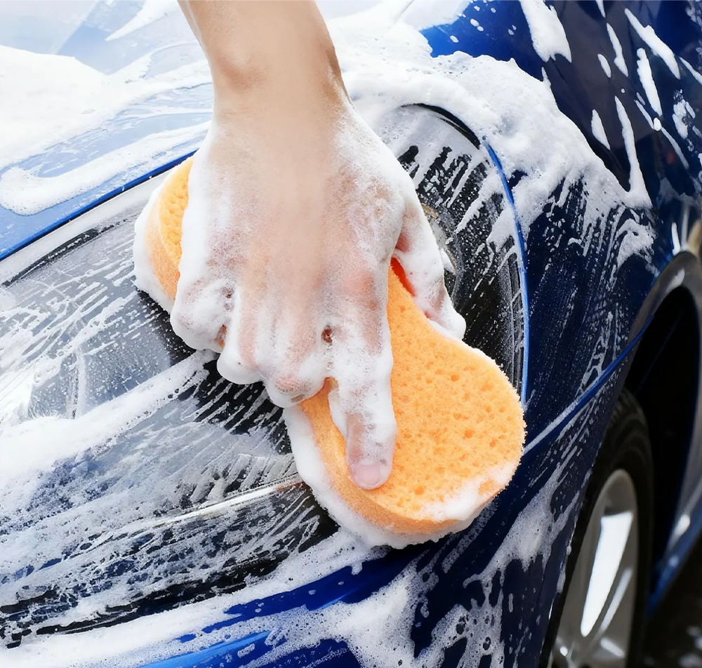 柔软多功能汽车美容便携式膨胀免刮块洗车海绵